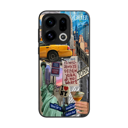 NY Forever back phone cover | glass case for oppo find x9