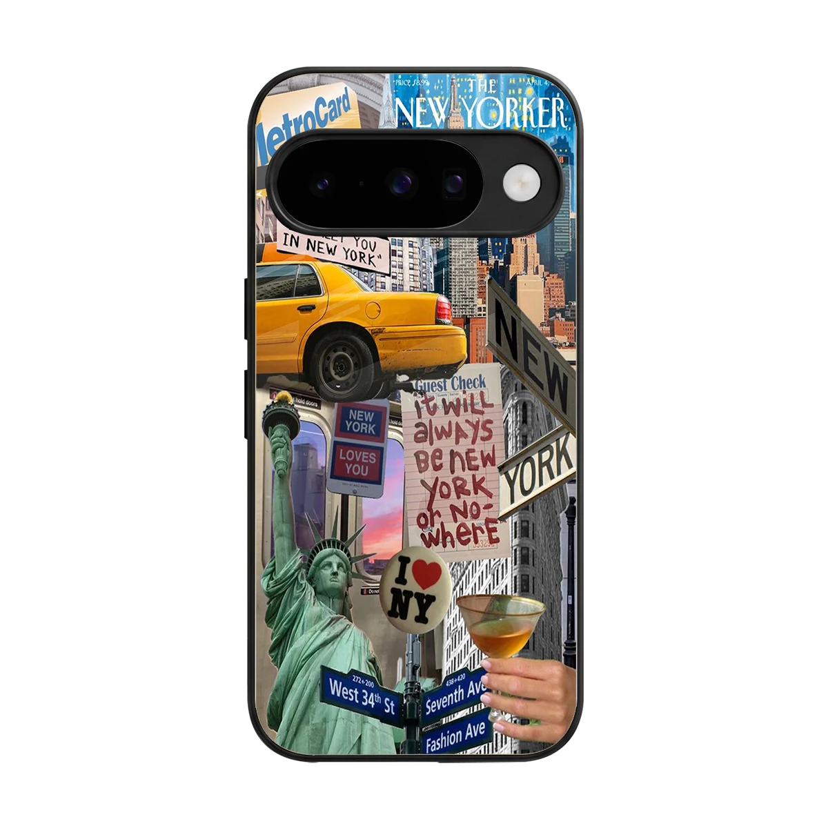 NY Forever back phone cover | glass case for google pixel 10