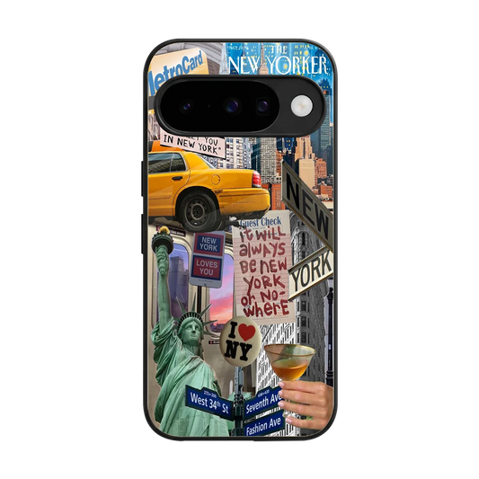 NY Forever back phone cover | glass case for google pixel 10
