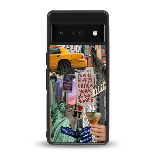 NY Forever back phone cover | glass case for google pixel 6 pro