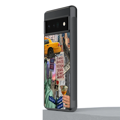NY Forever stylish phone case for google pixel 6 pro | glossy glass and slim fit