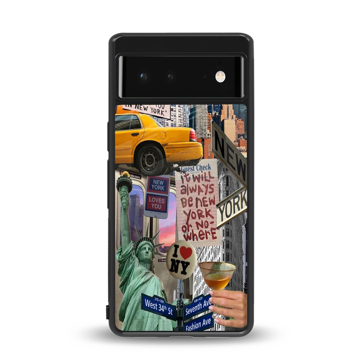 NY Forever back phone cover | glass case for google pixel 6