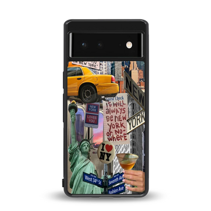 NY Forever back phone cover | glass case for google pixel 6