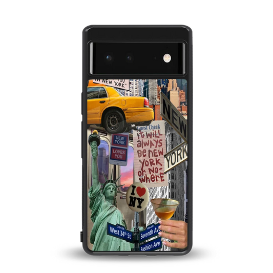 NY Forever back phone cover | glass case for google pixel 6