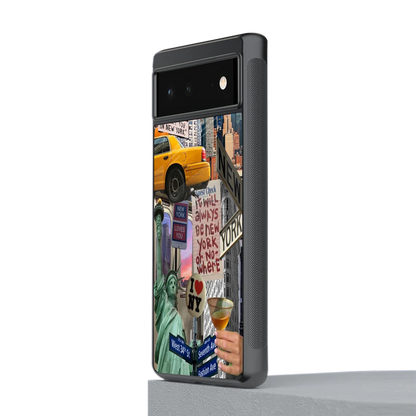 NY Forever stylish phone case for google pixel 6 | glossy glass and slim fit
