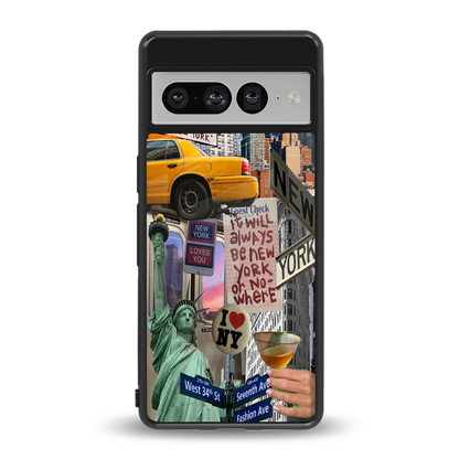 NY Forever back phone cover | glass case for google pixel 7 pro