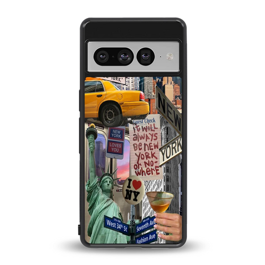 NY Forever back phone cover | glass case for google pixel 7 pro