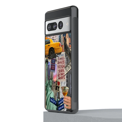 NY Forever stylish phone case for google pixel 7 pro | glossy glass and slim fit