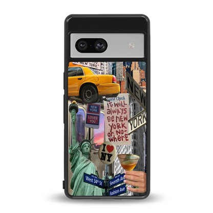 NY Forever back phone cover | glass case for google pixel 7