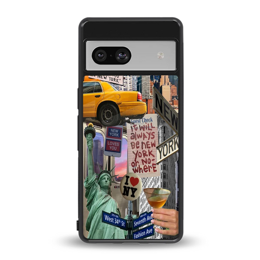 NY Forever back phone cover | glass case for google pixel 7