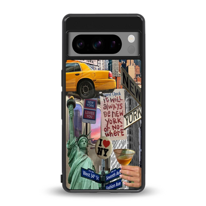 NY Forever back phone cover | glass case for google pixel 8 pro