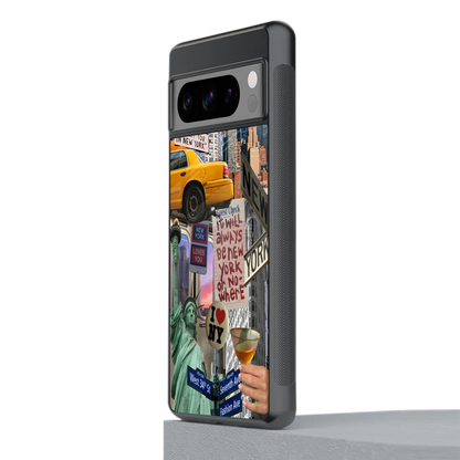 NY Forever stylish phone case for google pixel 8 pro | glossy glass and slim fit