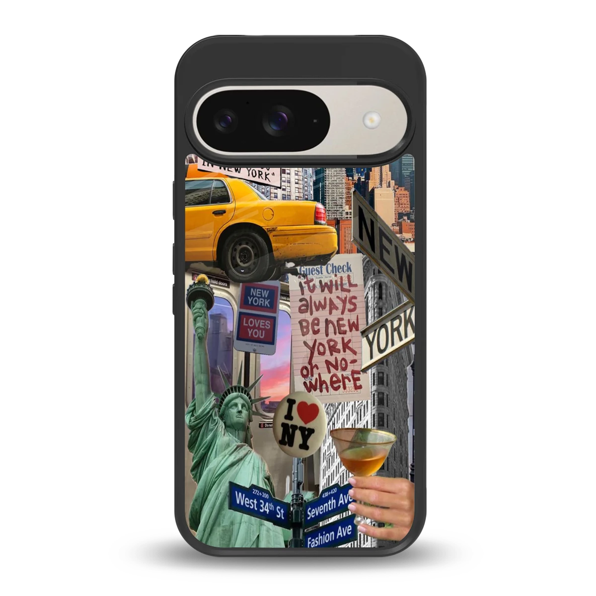 NY Forever back phone cover | glass case for google pixel 9