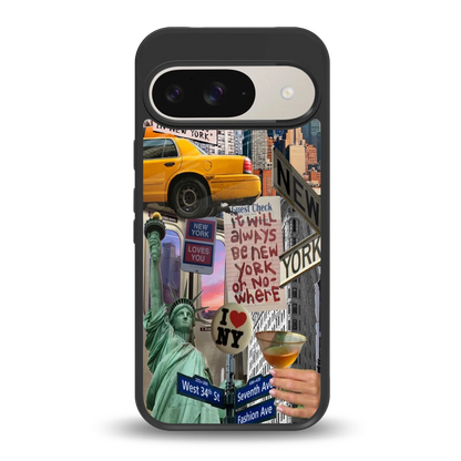 NY Forever back phone cover | glass case for google pixel 9