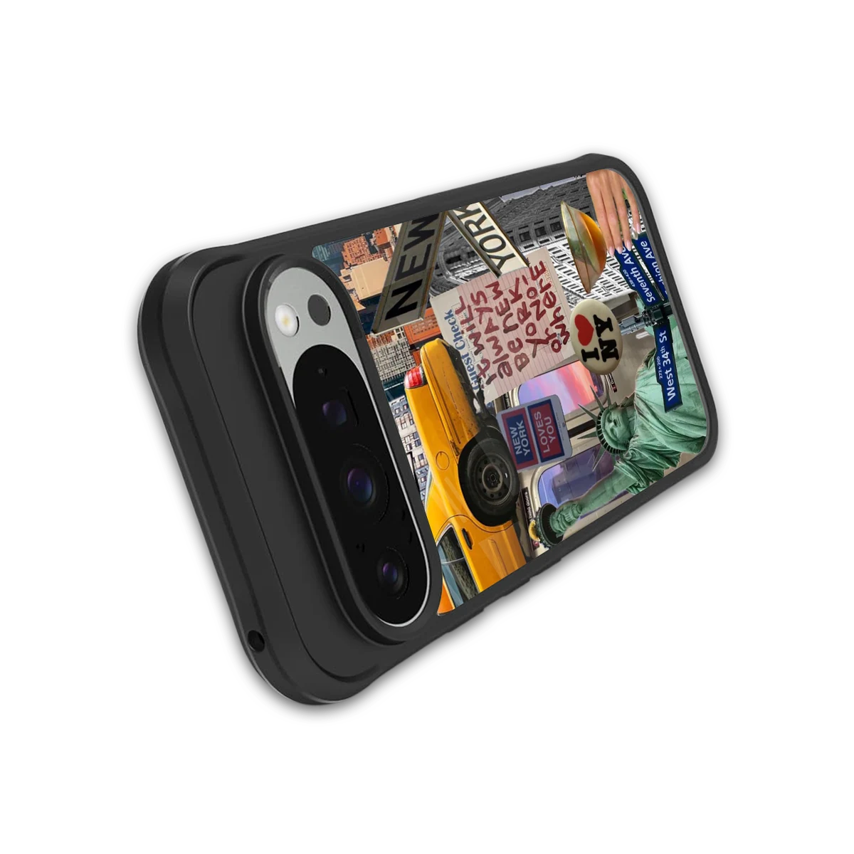 NY Forever stylish phone case for google pixel 9 pro xl | glossy glass and slim fit