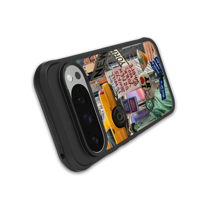 NY Forever stylish phone case for google pixel 9 pro xl | glossy glass and slim fit