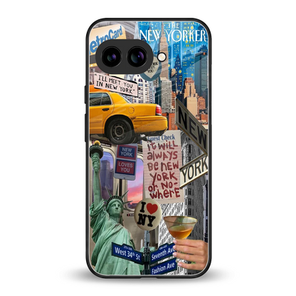 NY Forever back phone cover | glass case for google pixel 10a