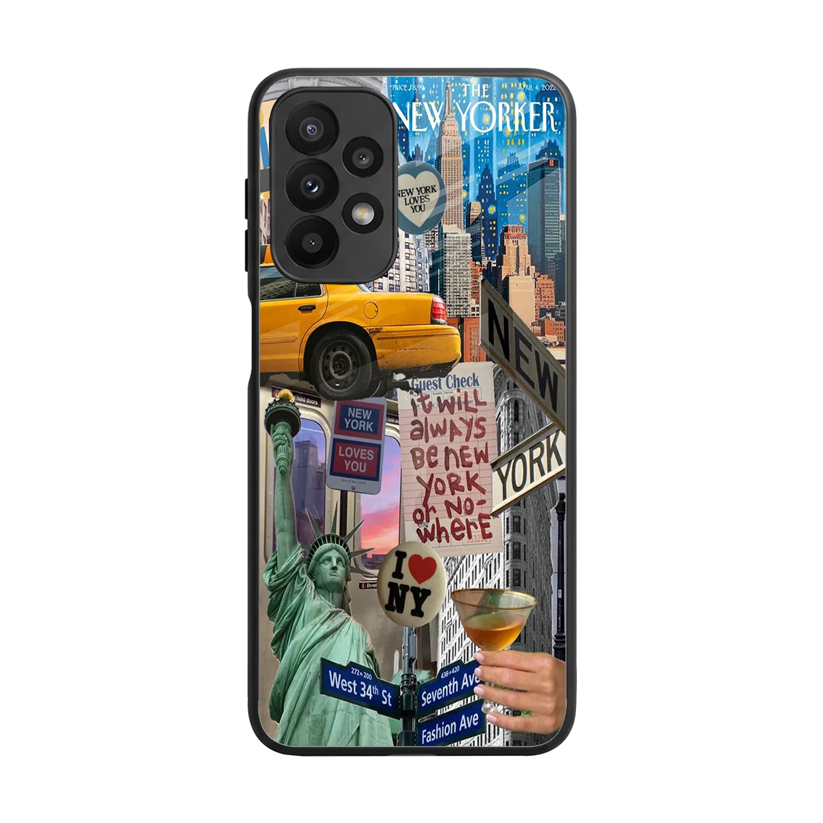 NY Forever back phone cover | glass case for samsung galaxy a23