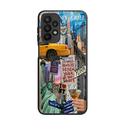 NY Forever back phone cover | glass case for samsung galaxy a23