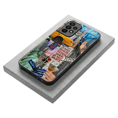 NY Forever stylish phone case for samsung galaxy a23 | glossy glass and slim fit