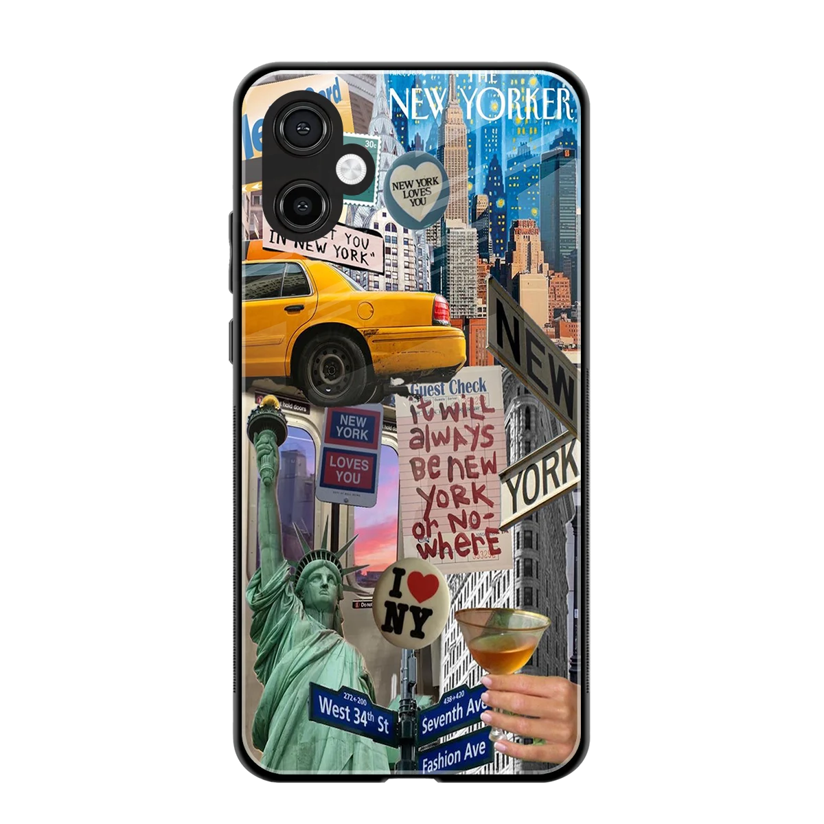 NY Forever back phone cover | glass case for samsung galaxy a06 5g