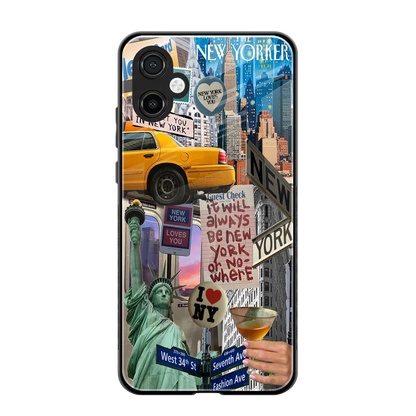 NY Forever back phone cover | glass case for samsung galaxy a06 5g