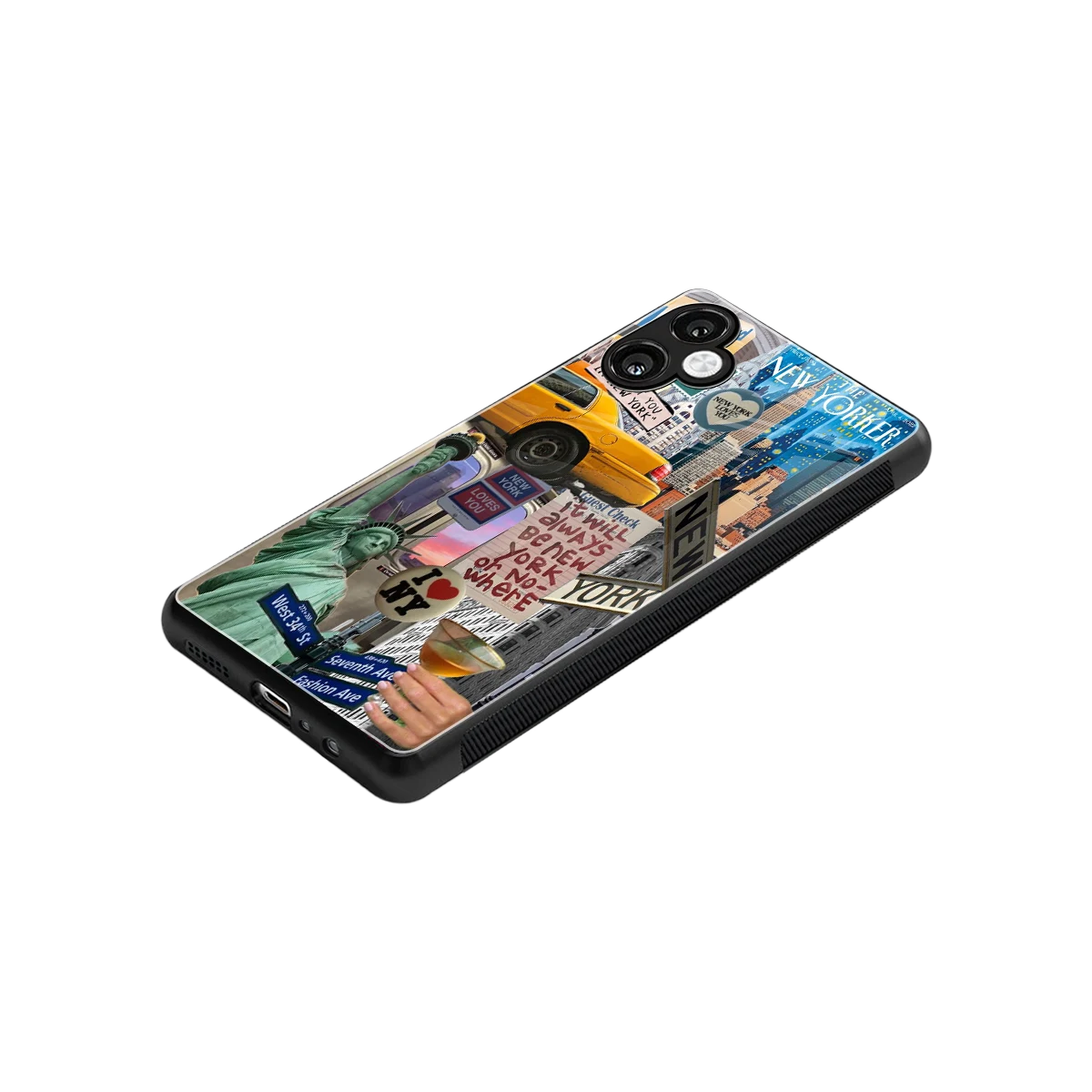 NY Forever stylish phone case for samsung galaxy a06 5g | glossy glass and slim fit