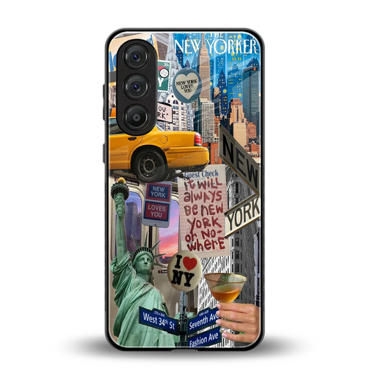 NY Forever back phone cover | glass case for samsung galaxy a56 5g