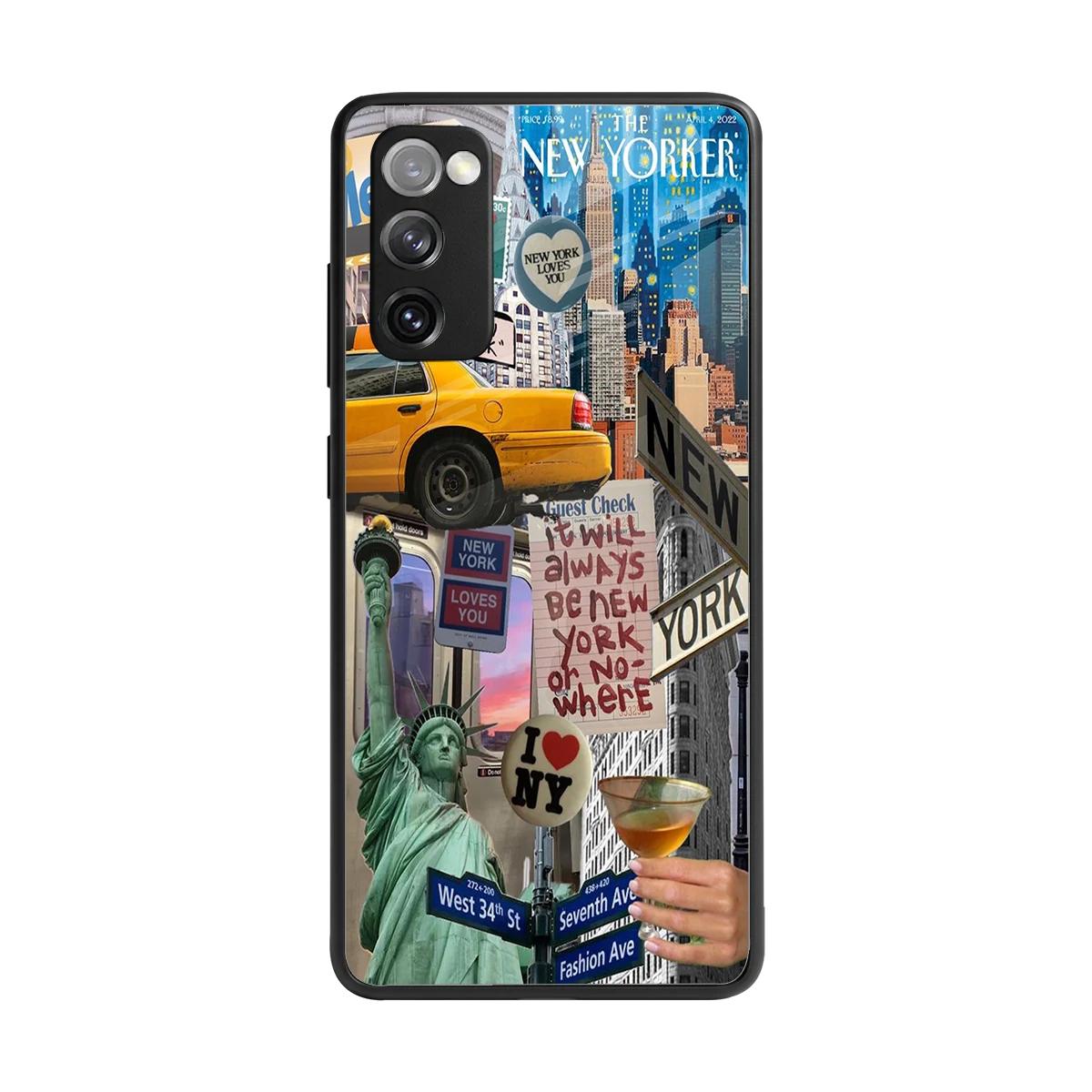 NY Forever back phone cover | glass case for samsung galaxy s20 fe