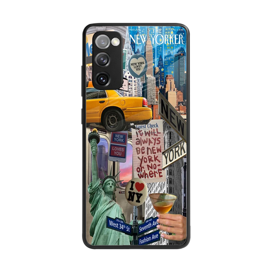 NY Forever back phone cover | glass case for samsung galaxy s20 fe