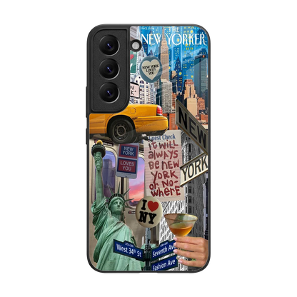 NY Forever back phone cover | glass case for samsung galaxy s22