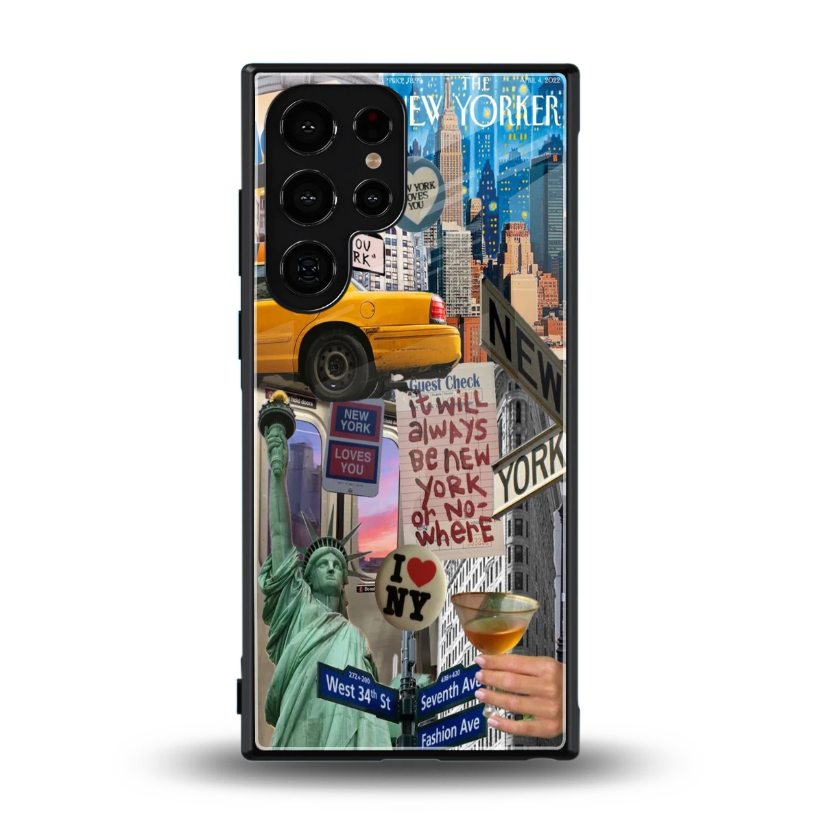 NY Forever back phone cover | glass case for samsung galaxy s23 ultra