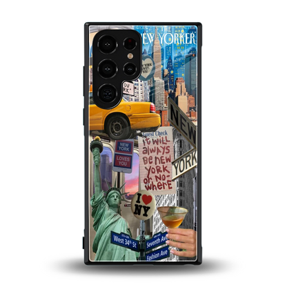 NY Forever back phone cover | glass case for samsung galaxy s23 ultra