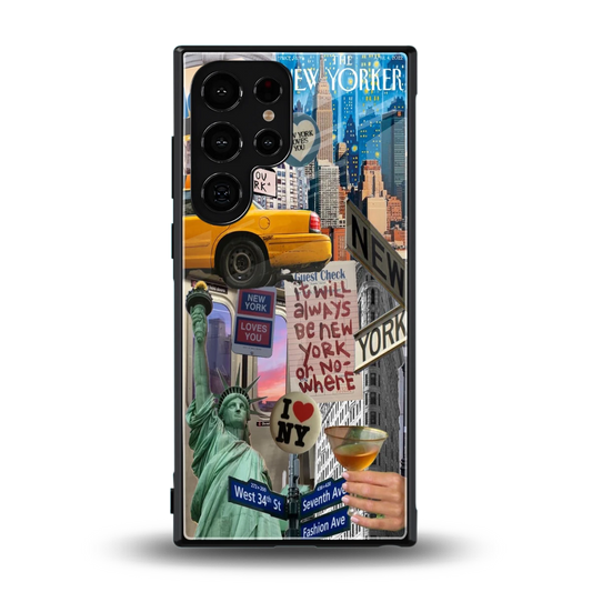 NY Forever back phone cover | glass case for samsung galaxy s24 ultra