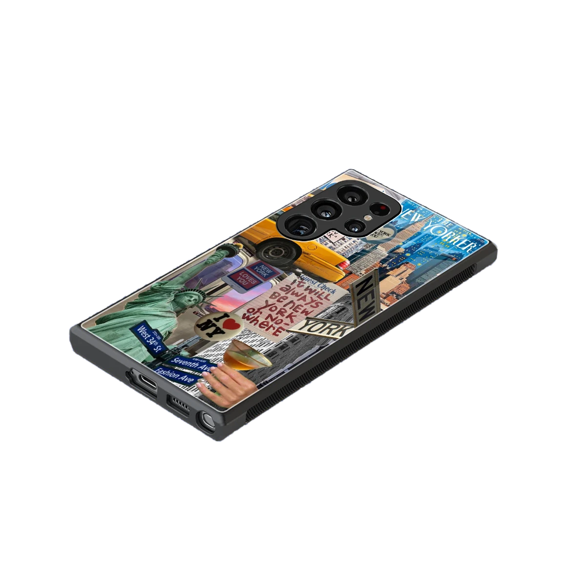 NY Forever stylish phone case for samsung galaxy s23 ultra | glossy glass and slim fit