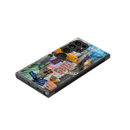 NY Forever stylish phone case for samsung galaxy s23 ultra | glossy glass and slim fit