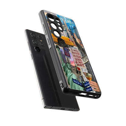 NY Forever sleek samsung galaxy s25 ultra cover with tempered glass back and TPU edges