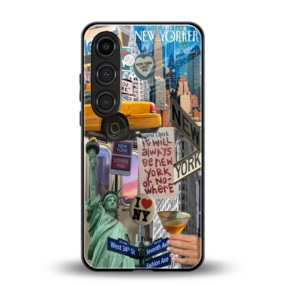NY Forever back phone cover | glass case for samsung galaxy s25