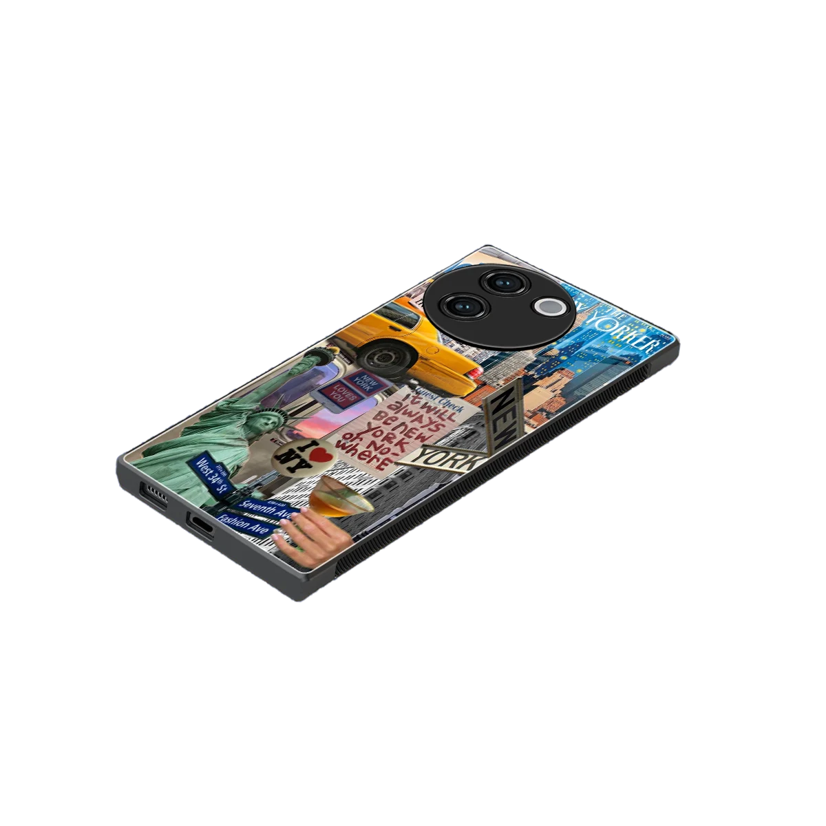 NY Forever stylish phone case for vivo v30e | glossy glass and slim fit