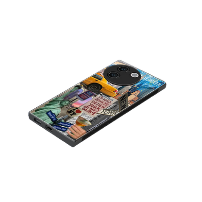 NY Forever stylish phone case for vivo v30e | glossy glass and slim fit