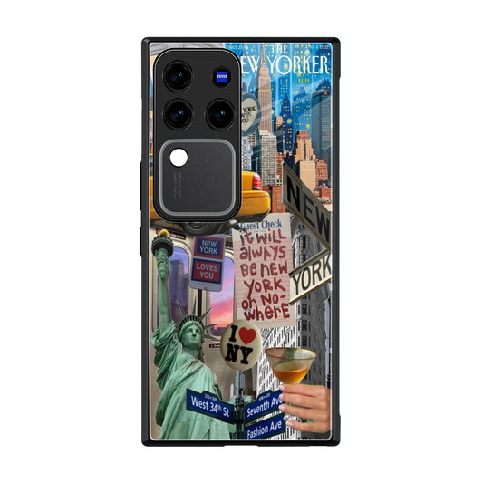 NY Forever back phone cover | glass case forvivo v30 pro