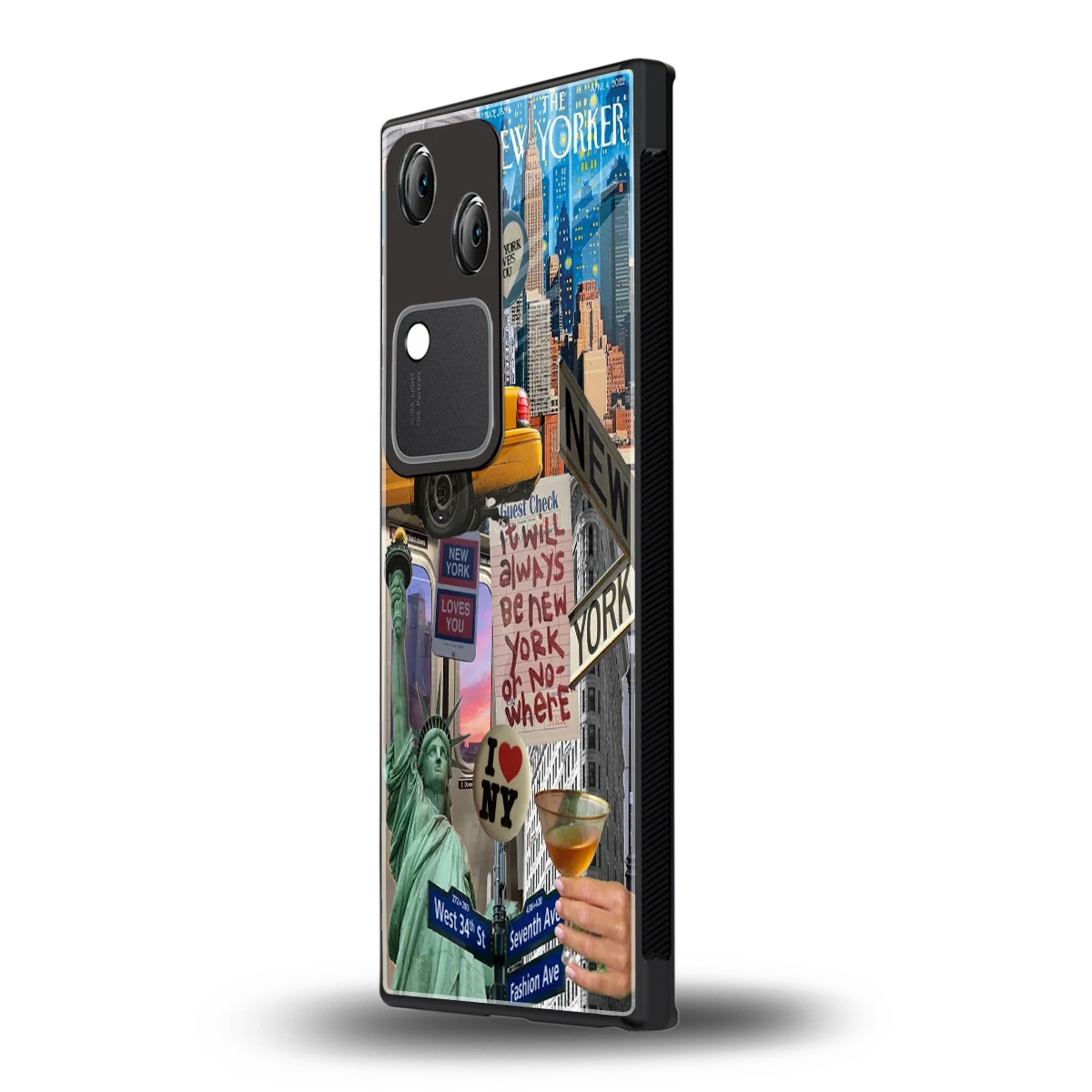 NY Forever vivo v30 mobile cover | shockproof glass phone case