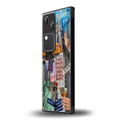 NY Forever vivo v30 mobile cover | shockproof glass phone case