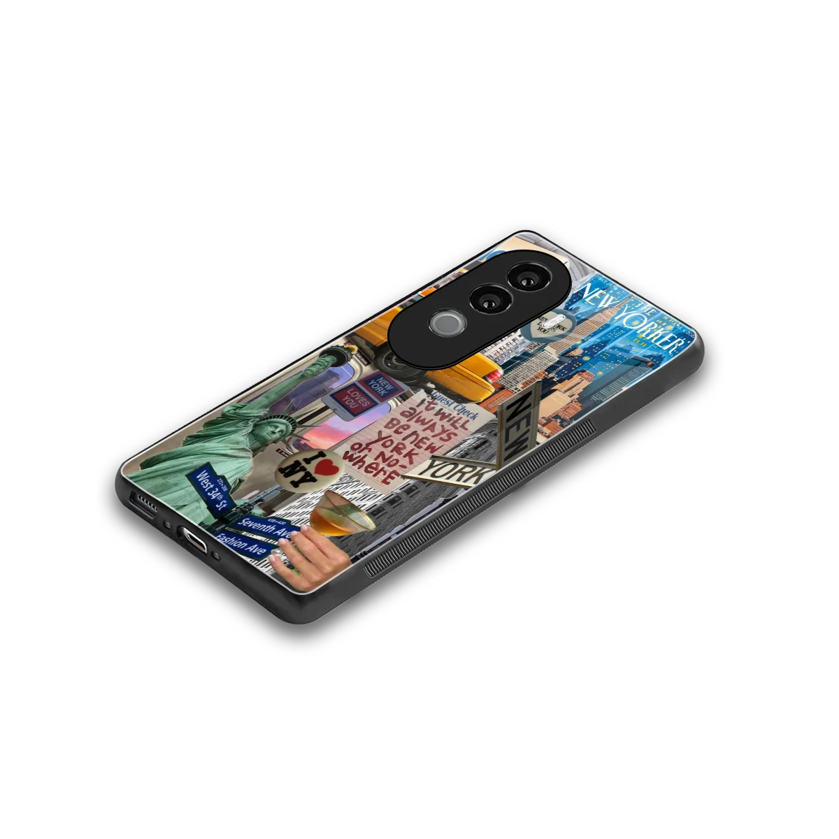 NY Forever stylish phone case for vivo v40e | glossy glass and slim fit