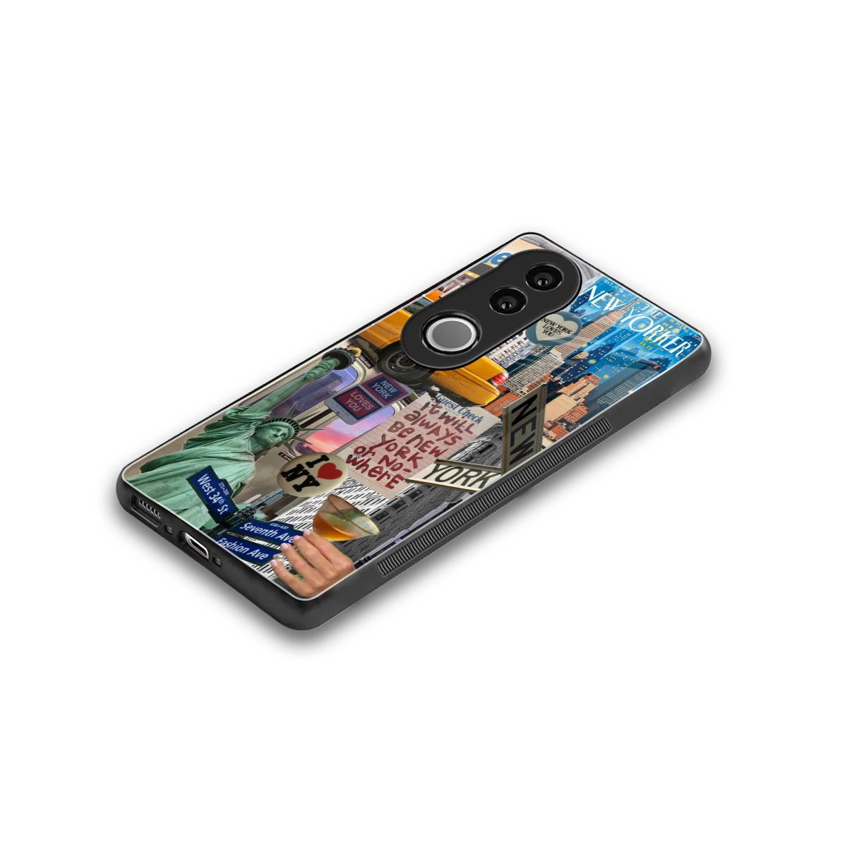 NY Forever stylish phone case for vivo v50 | glossy glass and slim fit