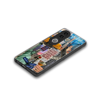 NY Forever stylish phone case for vivo v50 | glossy glass and slim fit