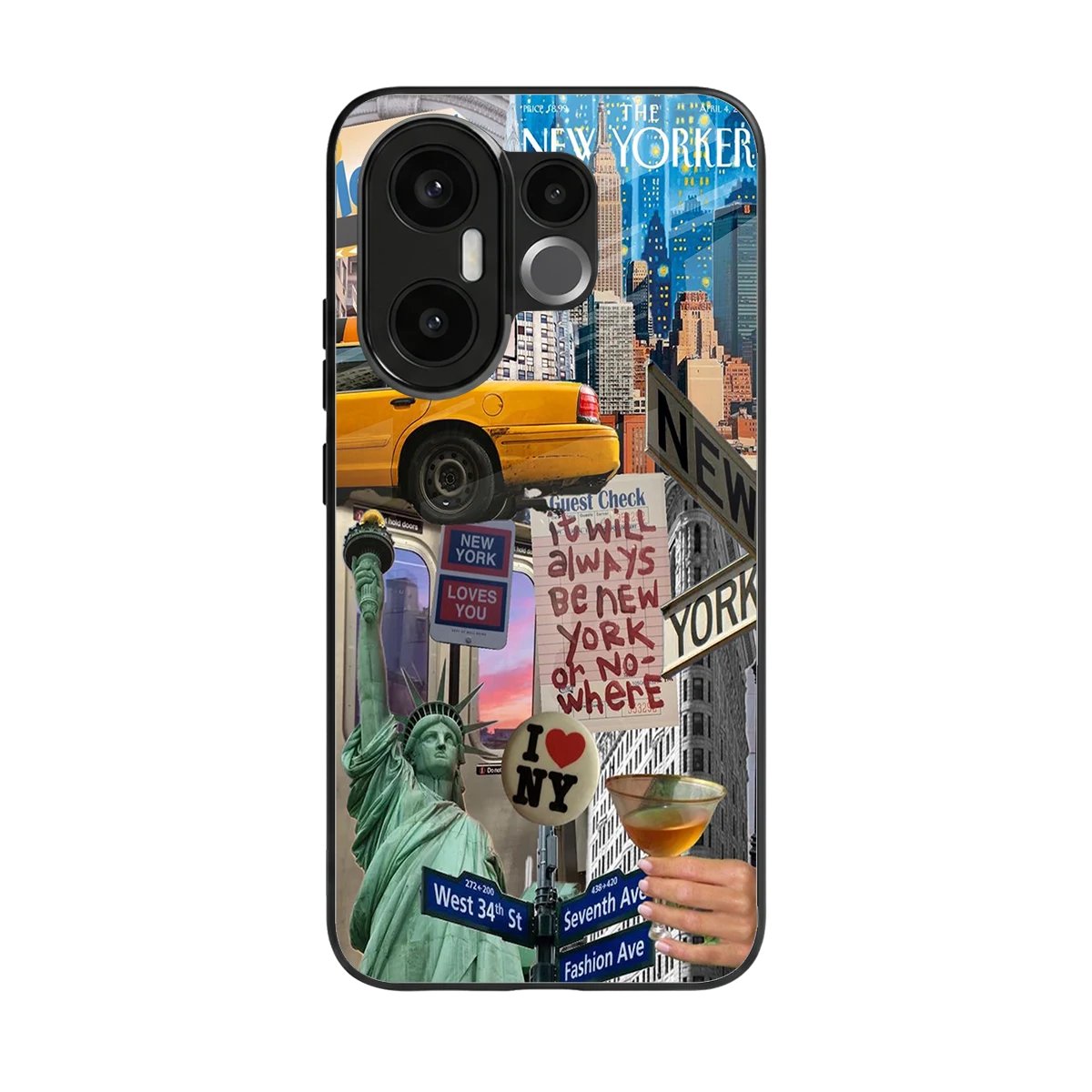 NY Forever back phone cover | glass case for vivo x200 fe