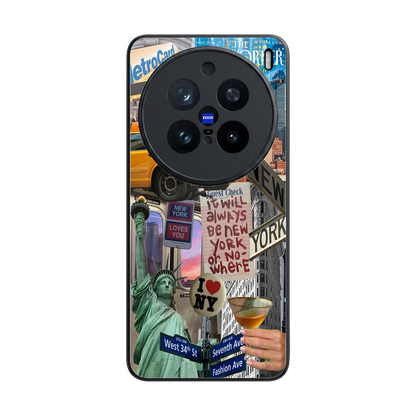 NY Forever back phone cover | glass case for vivo x200 pro