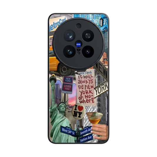 NY Forever back phone cover | glass case for vivo x200 pro