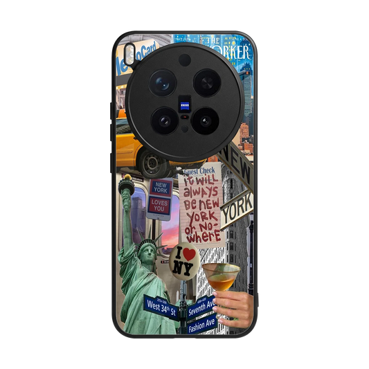 NY Forever back phone cover | glass case for vivo x300 pro